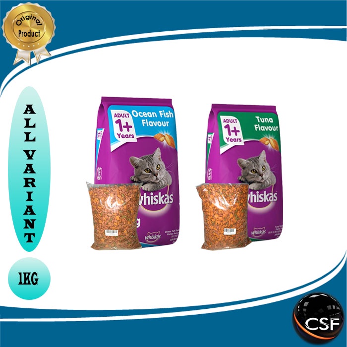 Makanan Kucing kering WHISKAS 1kg All Varian