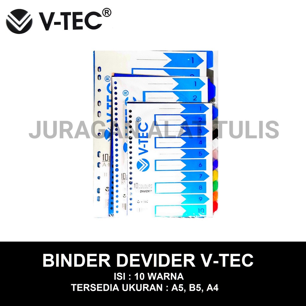 

BINDER DEVIDER / PEMBATAS BINDER V-TEC UKURAN A5 / B5 / A4