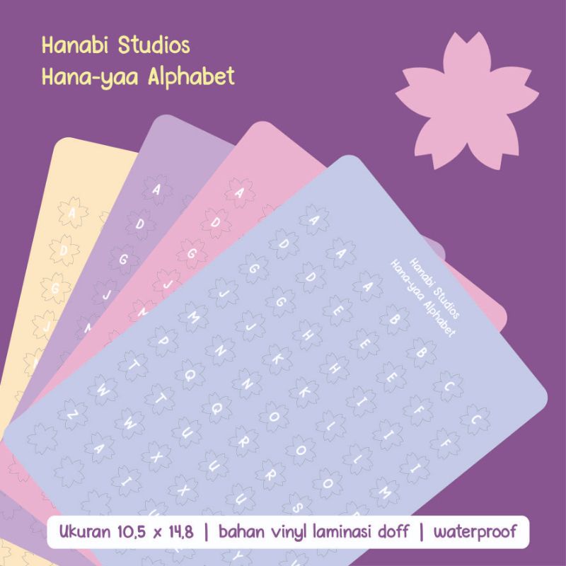 hana-yaa Alphabet sticker sheet Journal Scrapbook Decor Planner Bujo