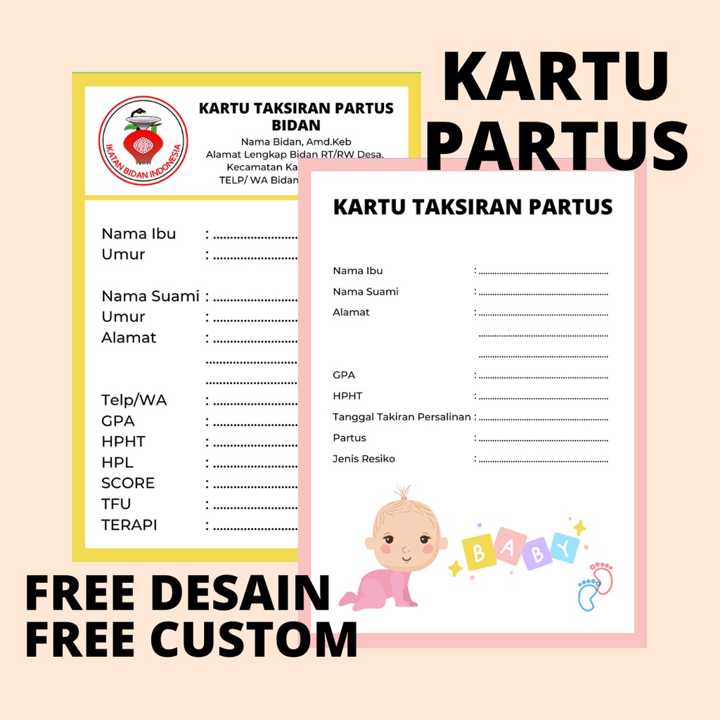 

kartu taksiran, kartu partus, kartu taksiran partus, kartu taksiran ibu hamil