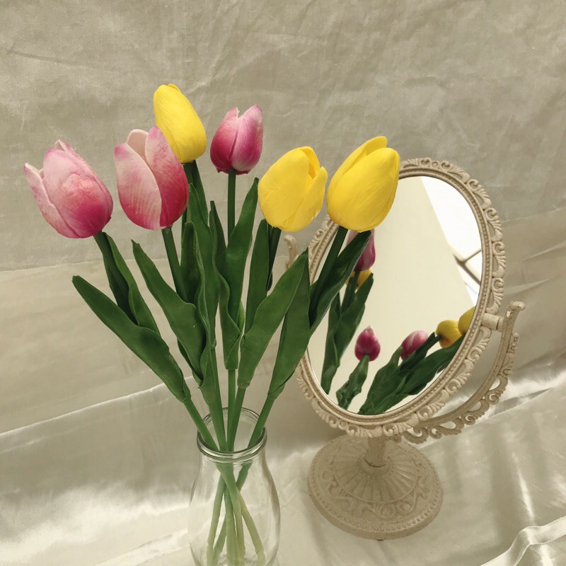 Bunga Tulip Latex Import Real Touch bunga Dekorasi Bunga Artificial Tulip Besar