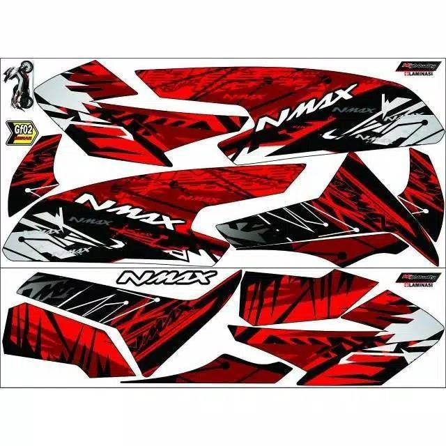 Striping Nmax Lama Variasi Yamaha Skotlet Scotlite Stiker Body Motor List Lis Body Lis Sticker Motor