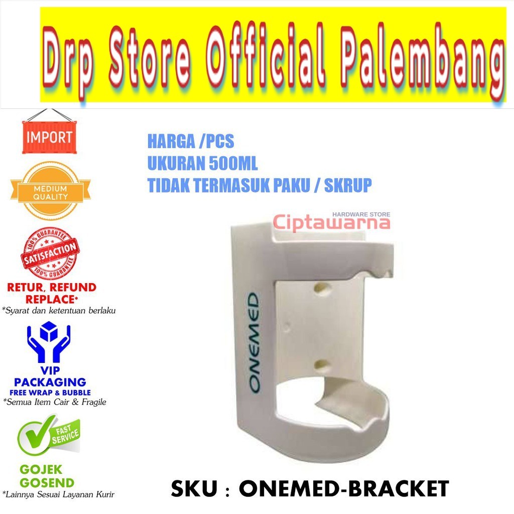 Bracket Breket Plastik Dinding / Dudukan Botol Handsanitizer 500ml