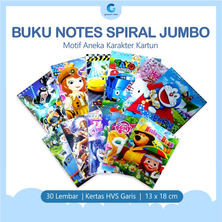 

Notes Spiral Jumbo Cover Karakter Anak Balita Lucu