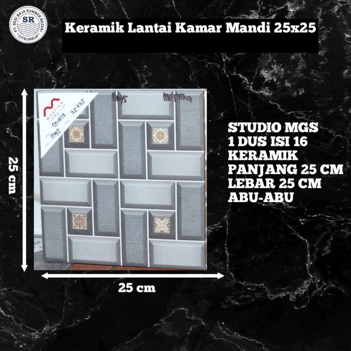 Keramik Lantai Kamar Mandi 25X25 Studio Mgs/ Keramik Kasar