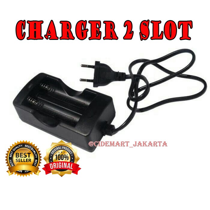 [ORIGINAL] CHARGER BATERAI 18650 2 SLOT TERMURAH / CHARGER BATRE 2 SLOT