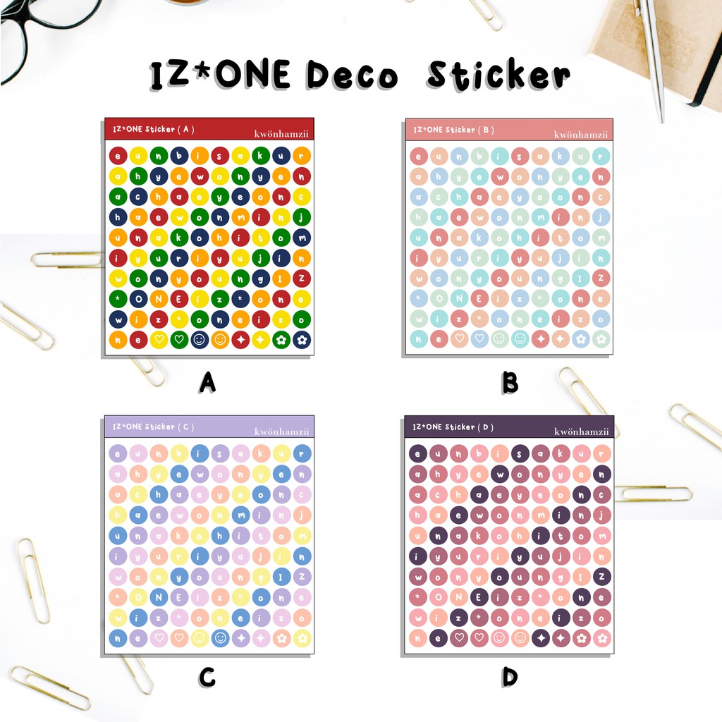 Custom IZ*ONE izone Decoration Sticker Kpop Planner Photocard Album Polaroid Stiker