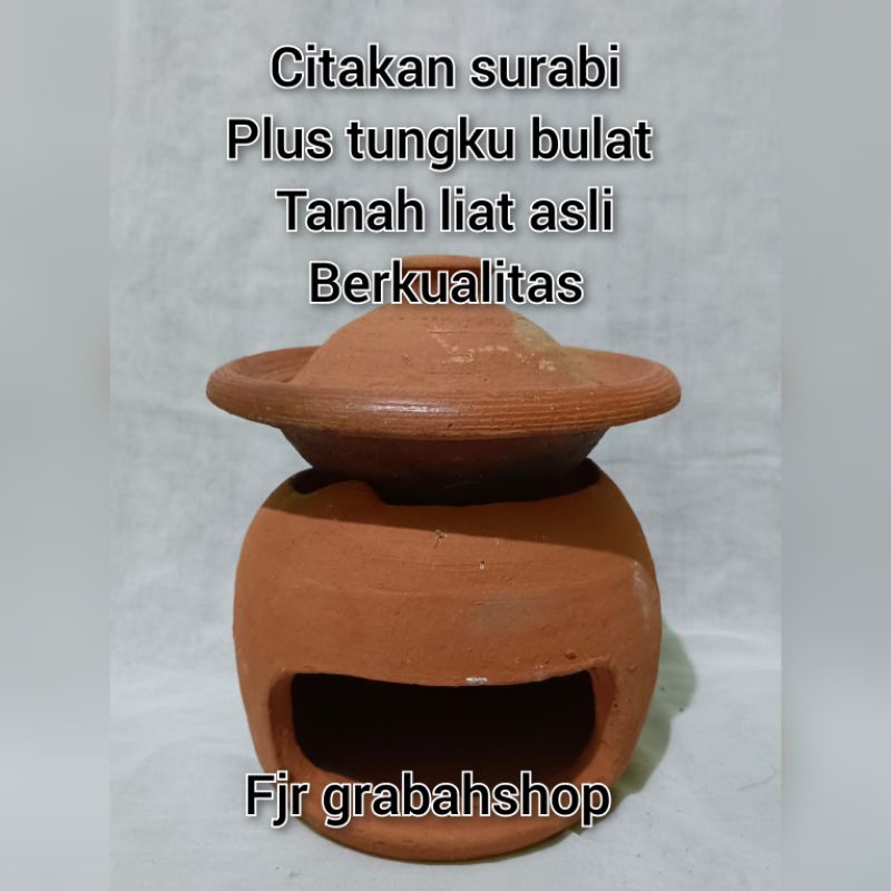 cetakan serabi plus tungku bulat tanah liat asli berkualitas big promo