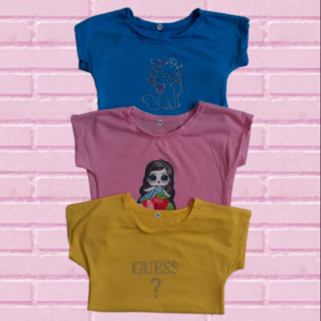 (COD)KAOS HARIAN ANAK KAOS SPANDEX 1-5 tahun