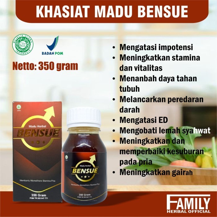 

Herbal Madu Bensue Meningkatkan Stamina Pria Aman Teruji - 350gr
