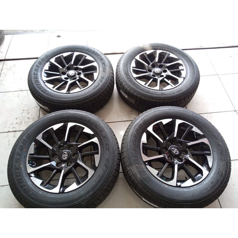 Original fortuner trd ring 18 lebar 75 pcd 6x139 ET30 Ban Bridgestone 265 60 r18
