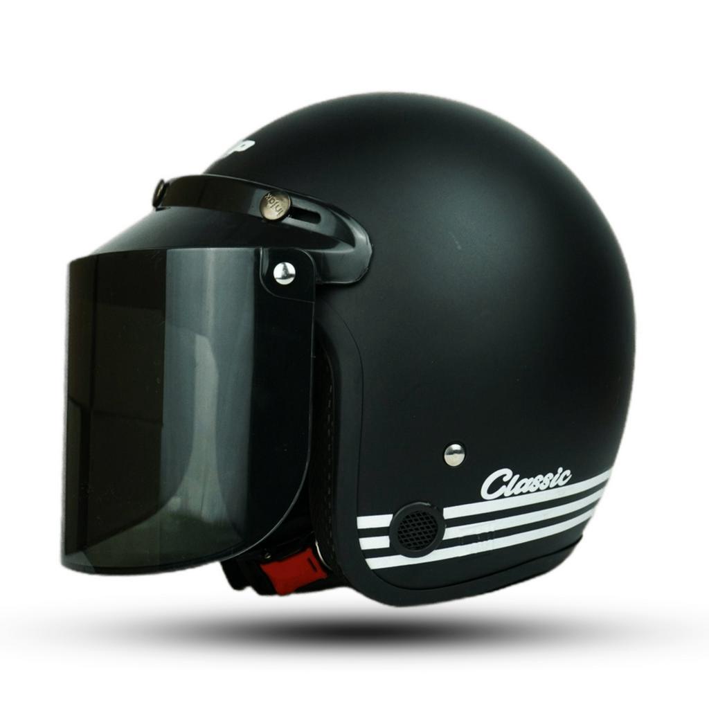 Helm Bogo Classic Full Leher / Helm Untuk Pria Dan Wanita Dewasa SNI