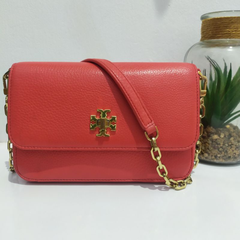 Tory Burch Kira Coral Red Bag Preloved