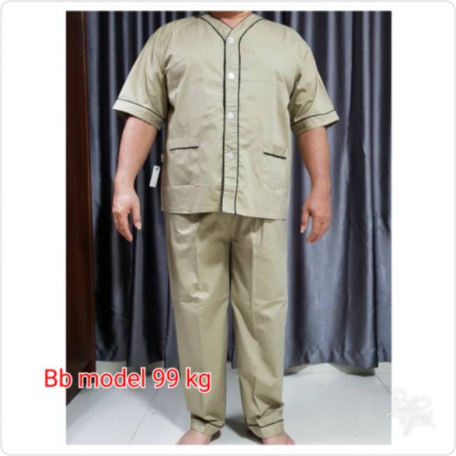 PIYAMA KATUN LENGAN PENDEK PRIA BIG SIZE