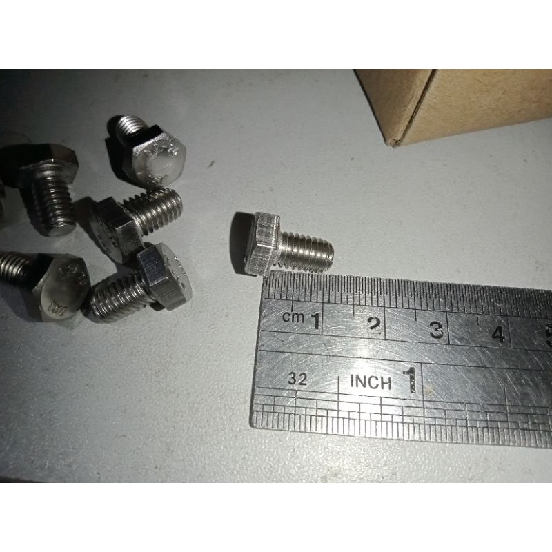 baut hex M6 X 10 (1cm) stainless 304 THE A2-70
