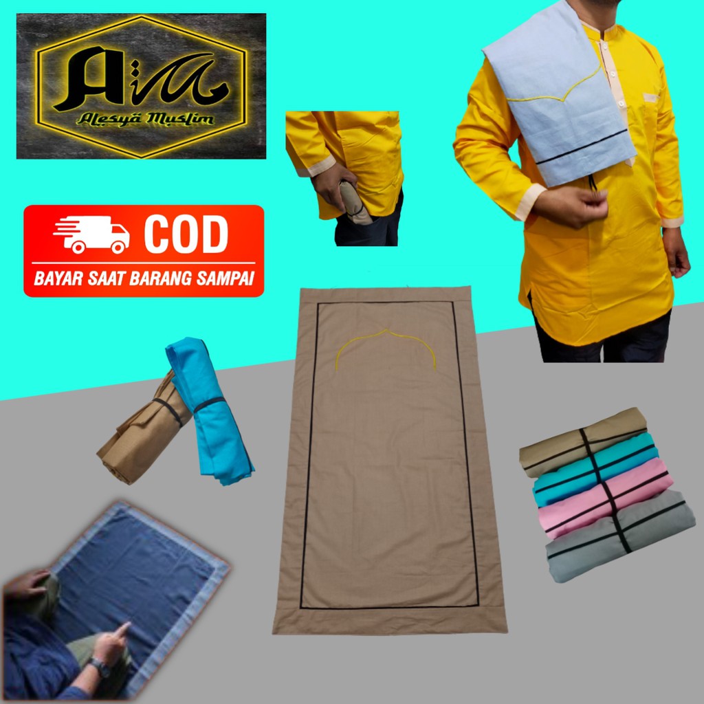 Sajadah Polos Traveling Saku/Harga Grosir/Best Seller/Bisa Bayar Di Tempat