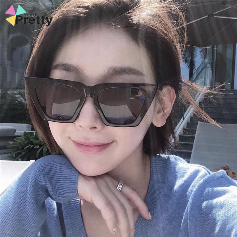 Kacamata Hitam Wanita Model Retro Kotak Tepi Lebar Ringan - PD