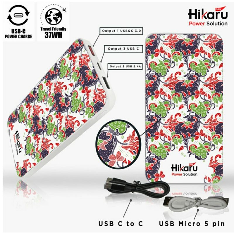 POWER BANK HIKARU MOTIF 10.000MAH