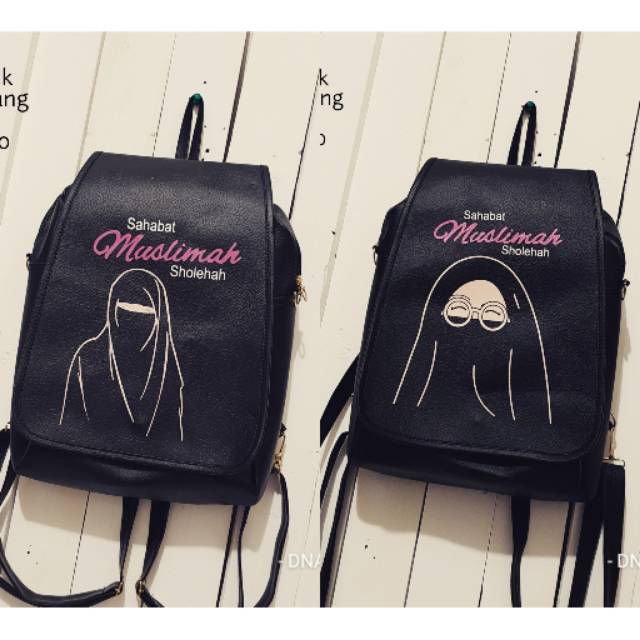 TAS RANSEL DAKWAH MUSLIMAH - SAHABAT MUSLIMAH SHOLEHAH VOLUME 1 TAS NIQAB NIQOB TUMBLR BAG