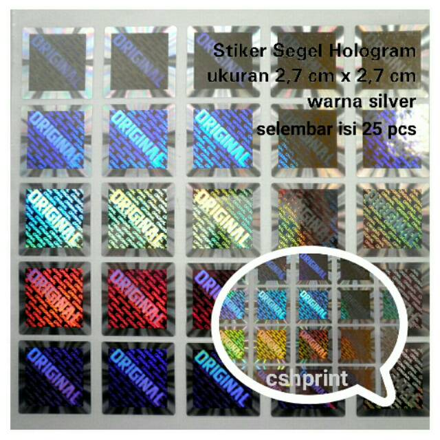 

Stiker Segel Hologram 2.7 cm ORIGINAL