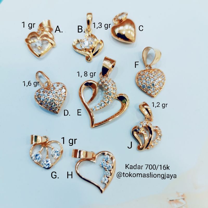 Liontin Emas kadar 700/16k