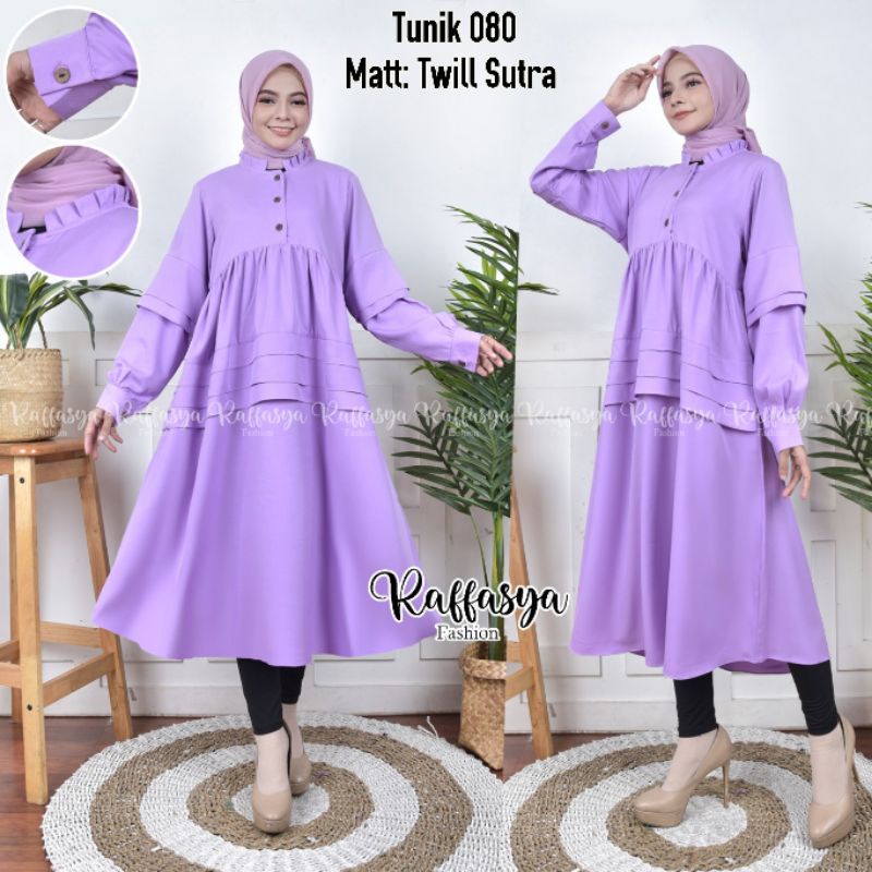 LONGTUNIK POLOS PREMIUM KODE 080 10WARNA