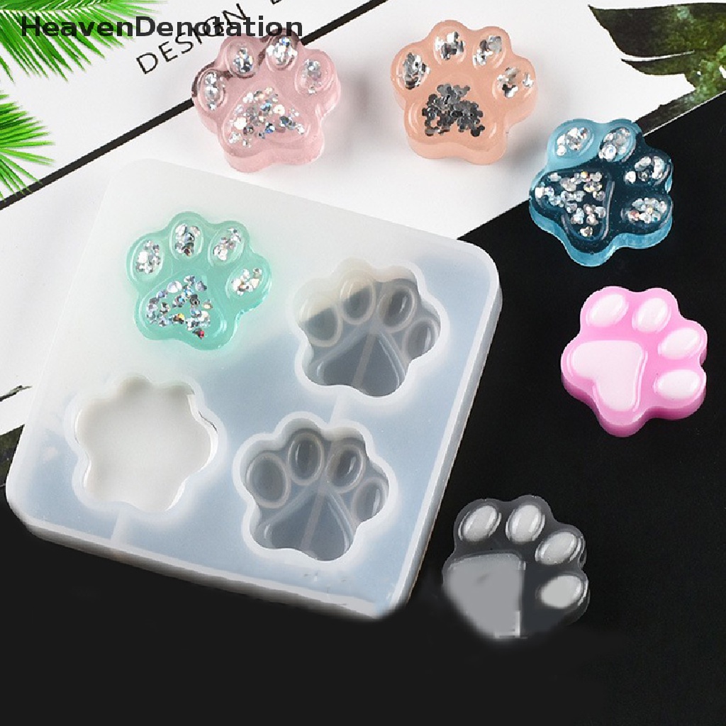 Cetakan Resin Epoksi Uv Handmade Bentuk Cakar Kucing Bahan Silikon Untuk Membuat Perhiasan