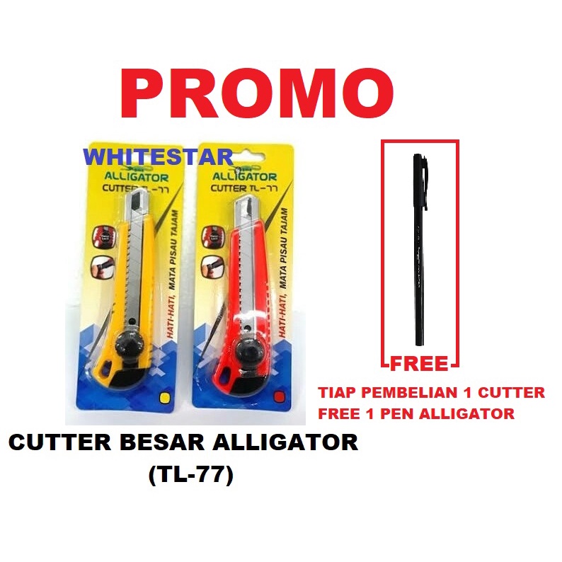 

pisau cutter / pemotong / silet besar alligator (TL-77) (quality by faber castell)
