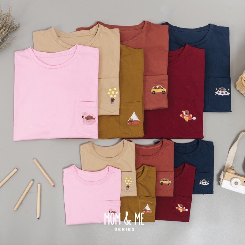 Mooi x Kelly's and Co Collaboration POCKET TEE MOM/DEWASA/KAOS WANITA