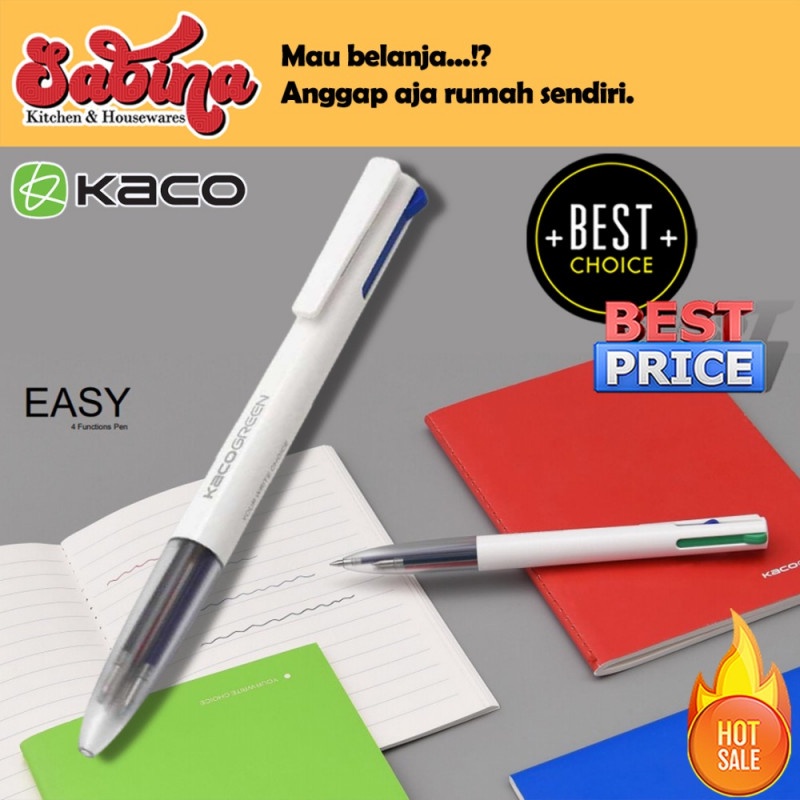 

Pulpen Pen Pena Ballpoint Bolpen 4 Warna Multifunction RGB-Black