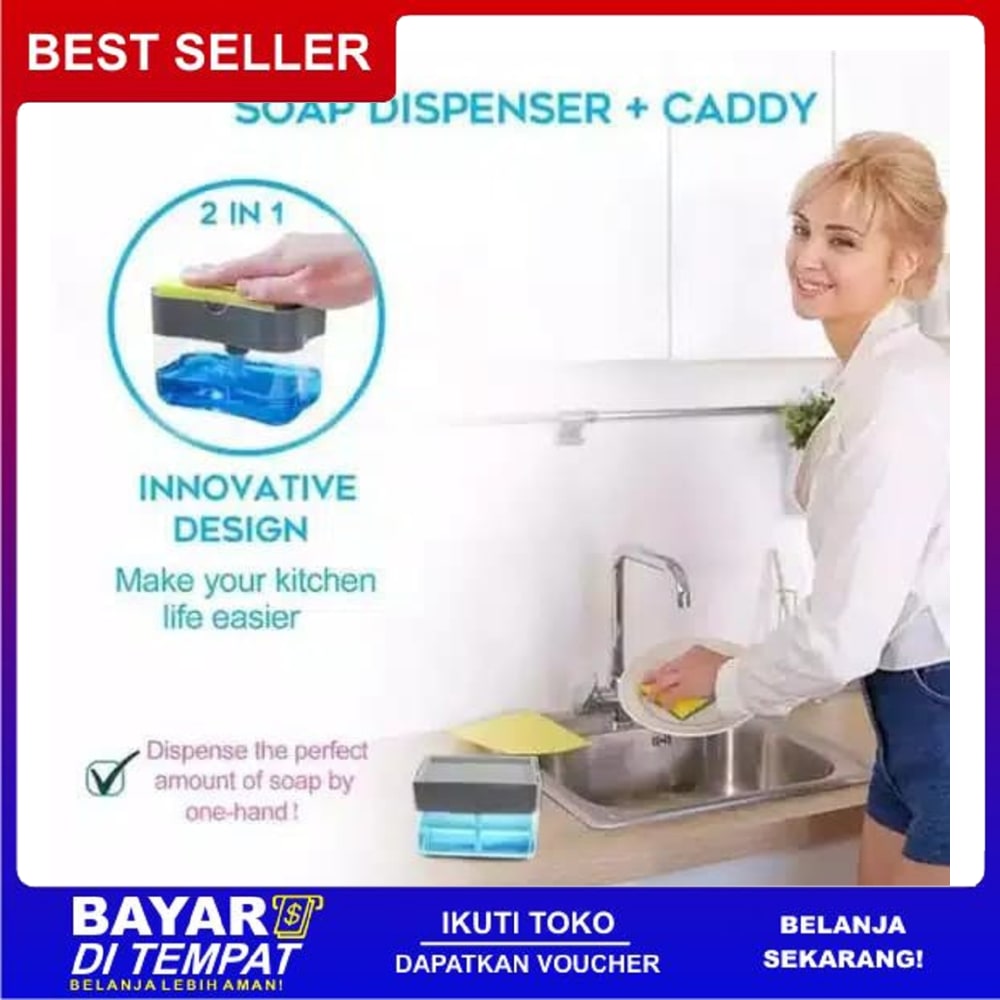 Soap Pump Holder Spons Dispenser Sabun untuk Peralatan Dapur Cuci Piring FF