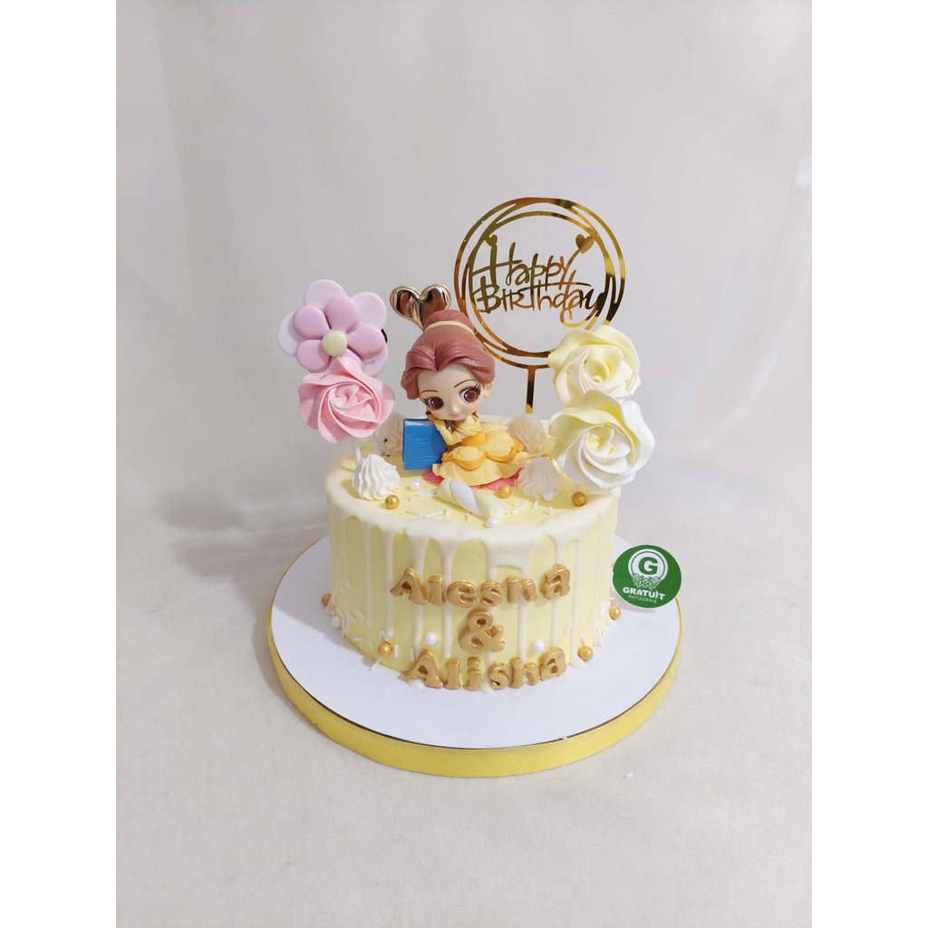 

PRINCESS BELLE BIRTHDAY CAKE UK 15CM