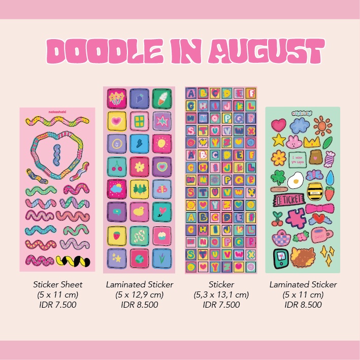 

[NAKASHAKI] - Doodle in August Stickers