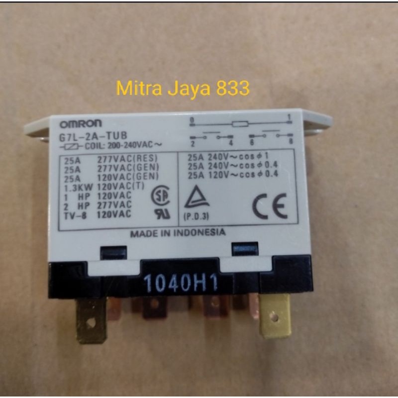 Relay Omron G7L-2A-TUB 25A Coil 220Vac