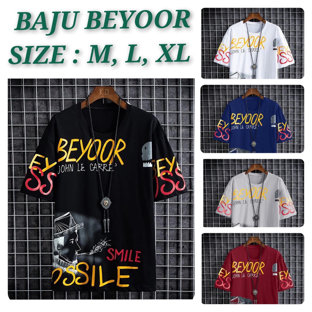 Baju kaos OBLONG BEYOOR #2b / baju cowok / oblong keren / baju panjang