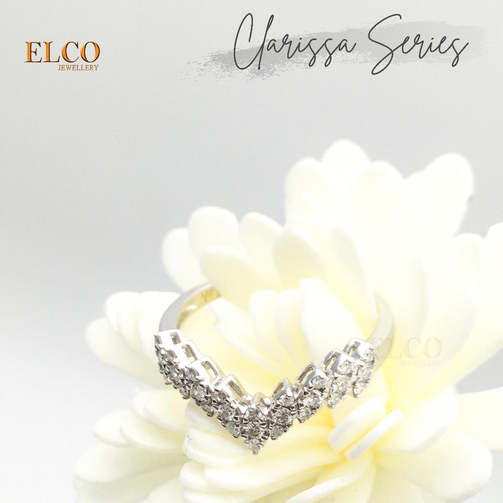 Cincin Berlian Clarissa Series by Elco Jewellery | F Vvs | Berkualitas dan Bergaransi