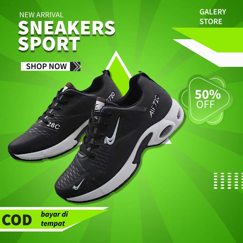 Sepatu sneakers pria olahraga/sepatu running terbaru NK720 GA-018