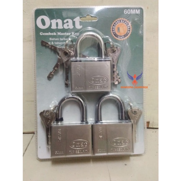 Jual Khrsma- Gembok Master Key ONAT 60mm / Gembok Pagar Ruko Rumah Isi ...