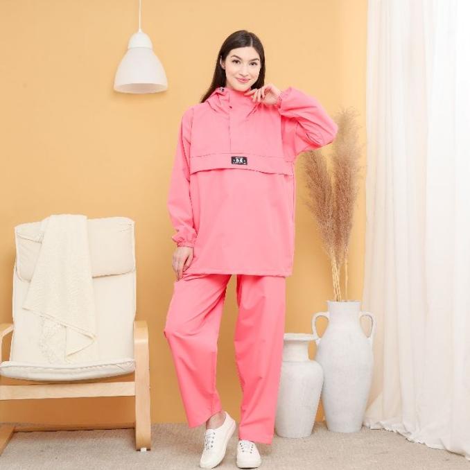 Jas Hujan TWINS19 Jas Hujan Saku Kangguru Pria Wanita Dewasa Anti Air