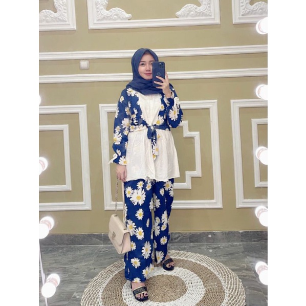 one set  wanita terbaru oneset rayon mix wolpeach premium setelan wanita