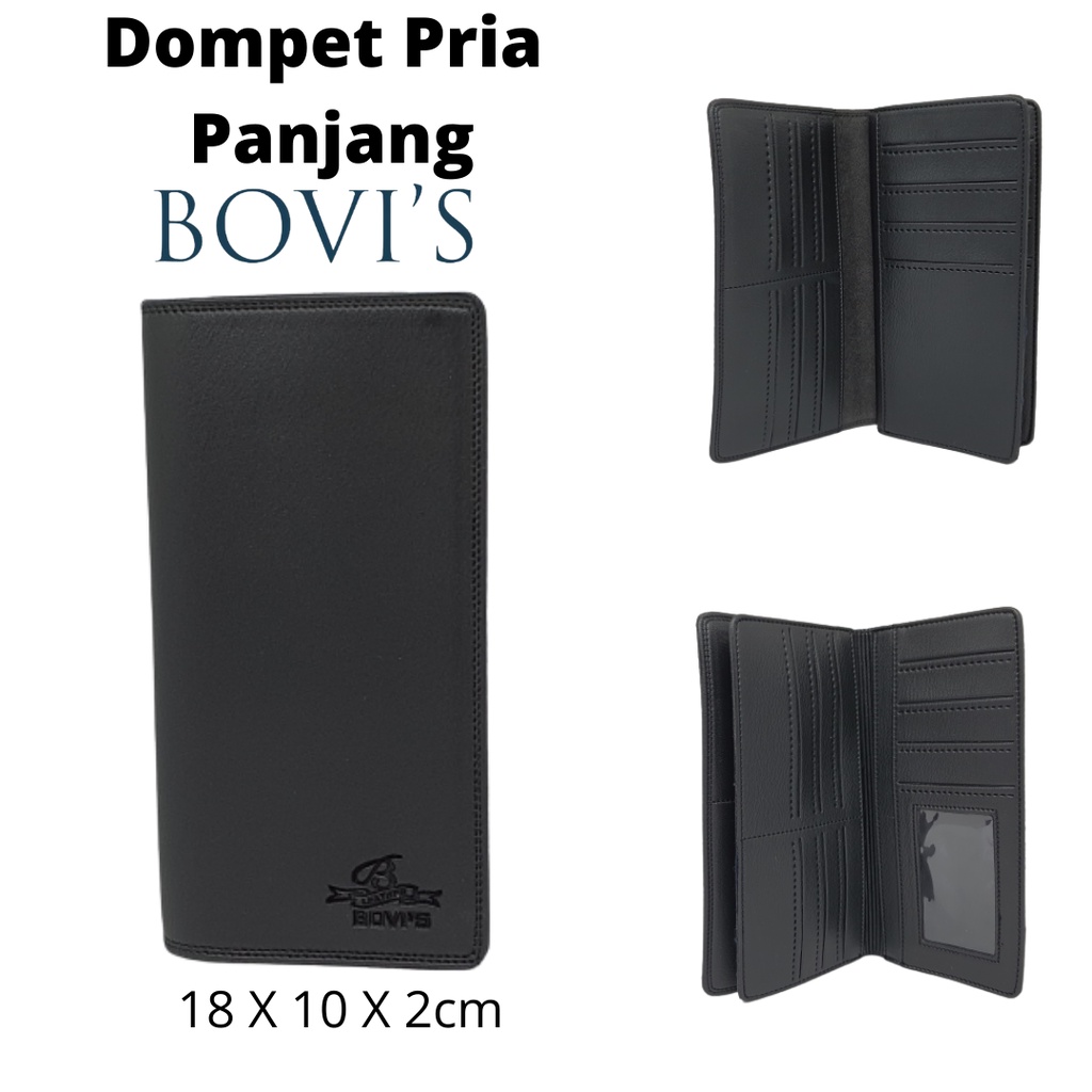 Dompet Pria Cowok Laki Dewasa Bovis Panjang Original Ori Asli Harga Murah Kualitas Distro Bahan Kulit PU Model Keren Anak Muda Terbaru dan Kekinian