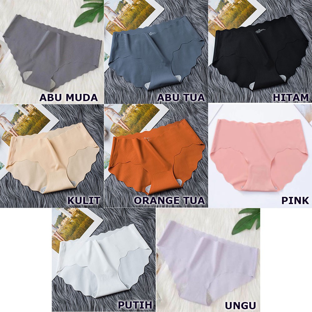 MOODC040  (COD) Premium Quality CD Seamless Motif Bunga Sexy Panty Celana dalam wanita