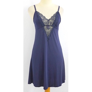 Baju Tidur / Lingerie Wanita Dress Sexy Renda Premium LILY WOLFF Lembut Halus Elastis LWD8484NAV-3