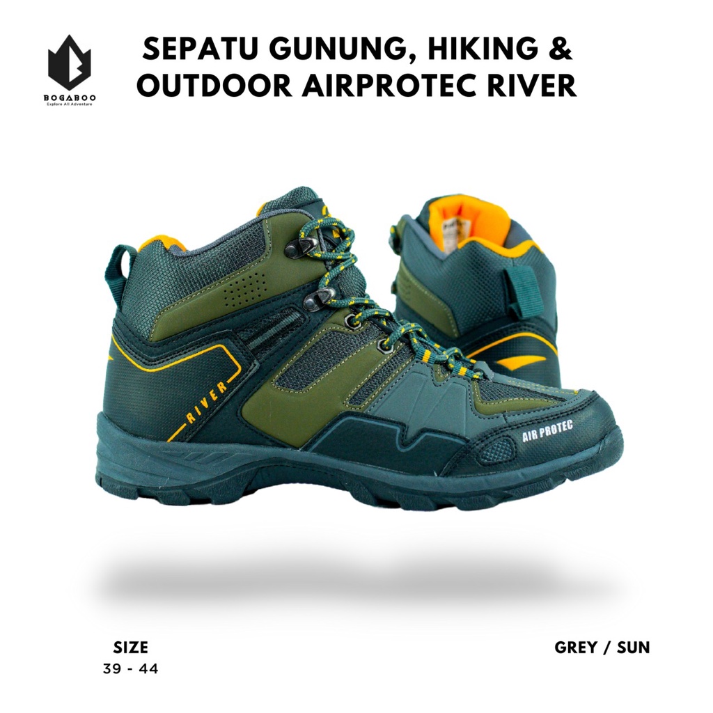 Sepatu Gunung Hiking Air Protec RIVER Waterproof - Sepatu Hiking - Sepatu Outdoor - Sepatu Naik Gunung Pria Wanita