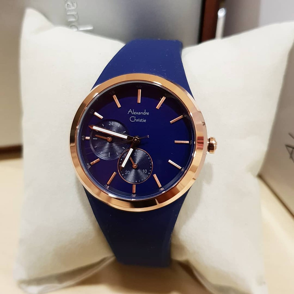 Alexandre christie original  AC 2663 wanita tali karet biru