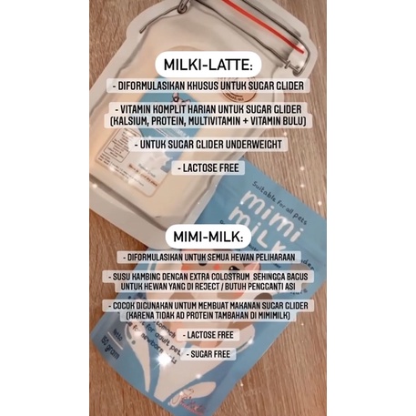 MiMiMilk, Goat Milk + Colostrum, Best Milk Replacer for Newborn Pet, Sugar Glider, Susu Kambing