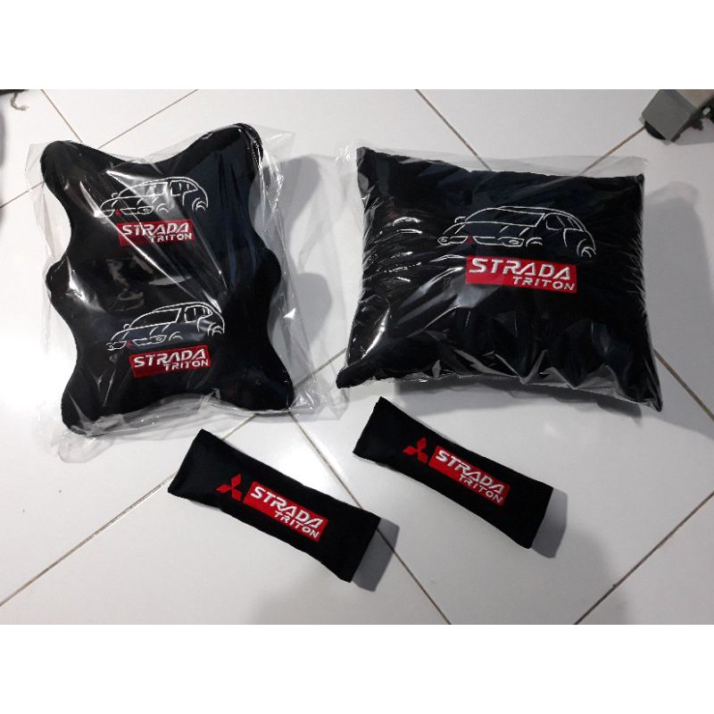 bantal mobil mitsubishi strada triton aksesoris interior mobil strada