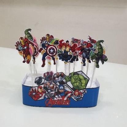 

Avengers Permen Lolipop Stand isi 12pc Custom Ulang Tahun