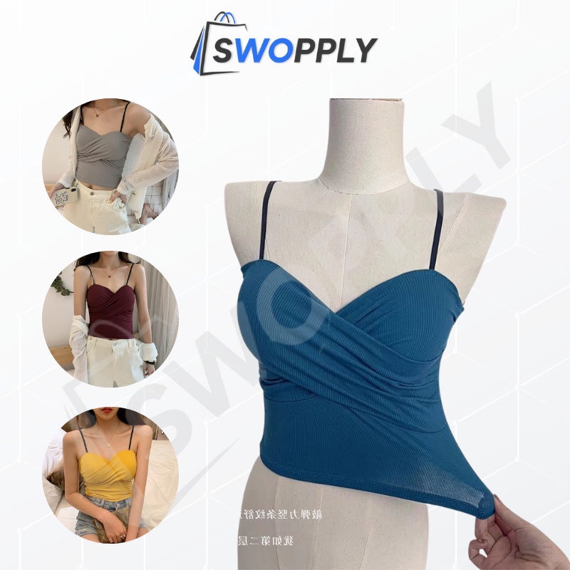 Swopply BRA515 Tank Top Bra Pakaian Dalam Wanita Sport Bra Tanpa Kawat Bra Olahraga Perempuan