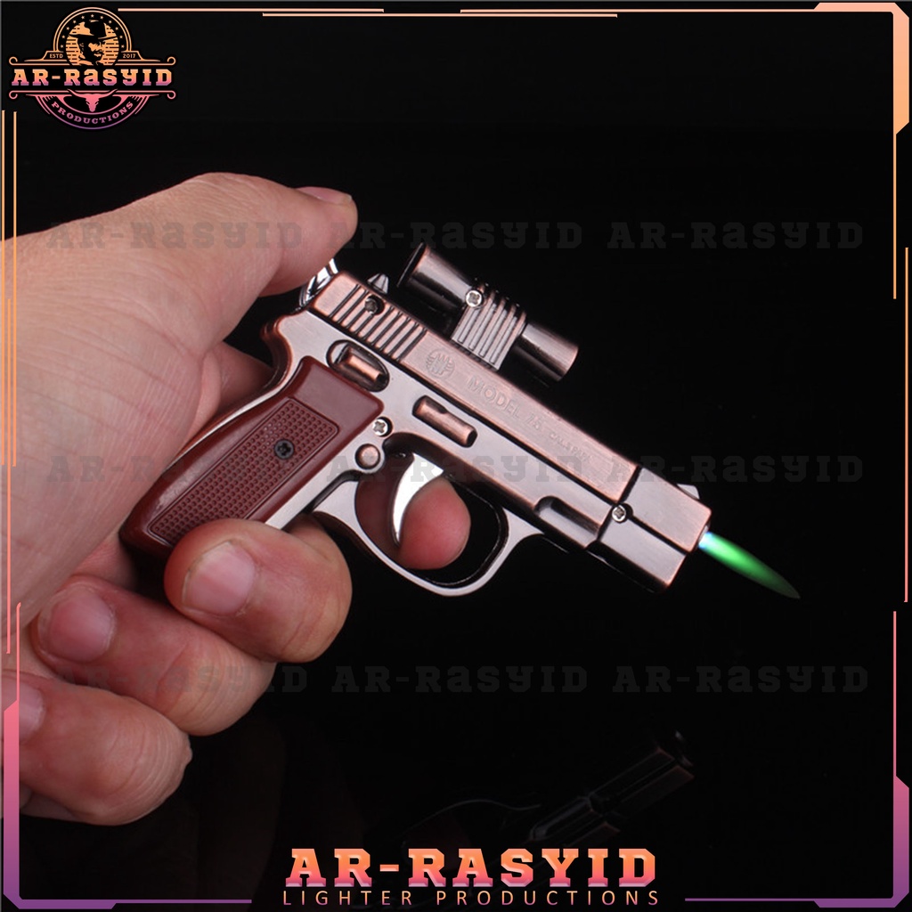 SUPER SALE!! Korek Api Bara Gas Pistol Laser Model M75 BISA COD